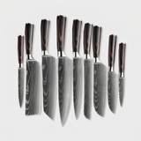 OMEGA Ripple Series – 9-Piece Damascus Knife Set