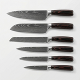 OMEGA Ripple Series – 7-Piece Damascus Knife Set