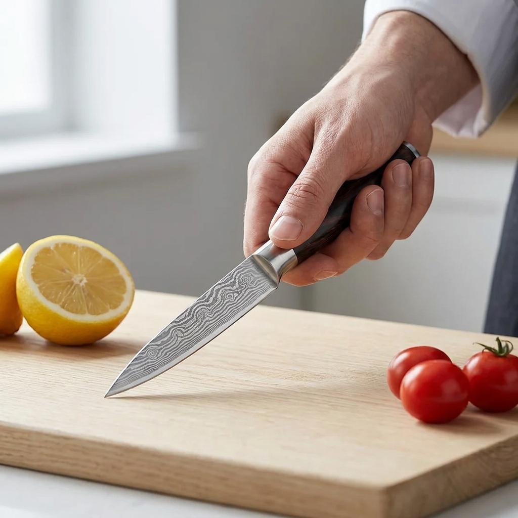OMEGA Ripple Series – Damascus Paring Knife (3.5")