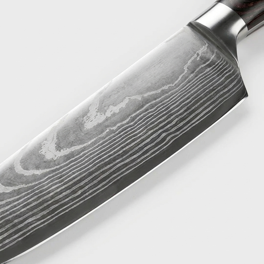 OMEGA Ripple Series – Damascus Chef's Knife (8")